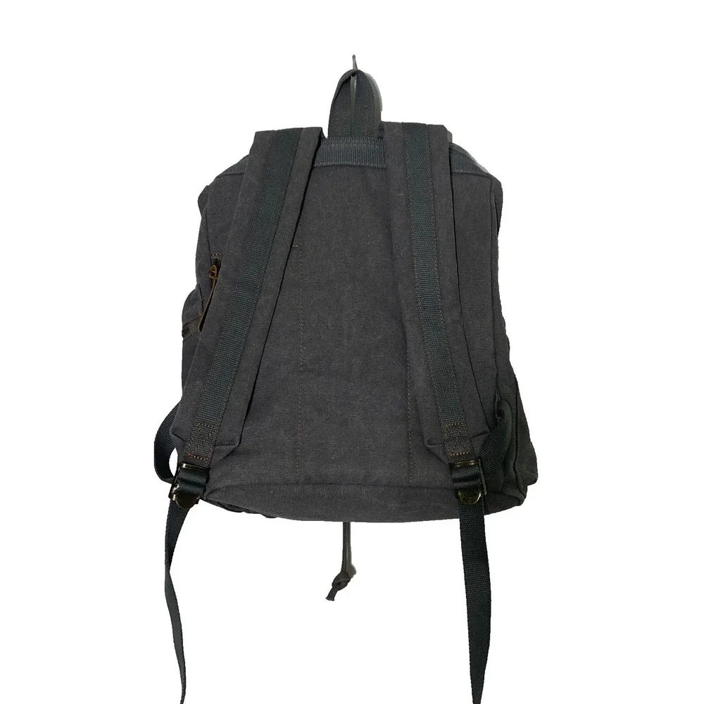 Augur Jans Canvas Leather Backpack Rucksack Hiking Laptop Travel Bag Gorpcore